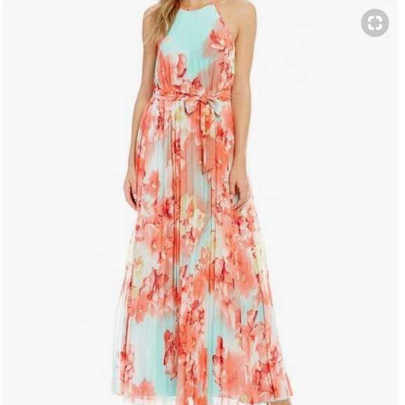 B Darlin Dresses & Skirts - Watercolor floral print pleated maxi